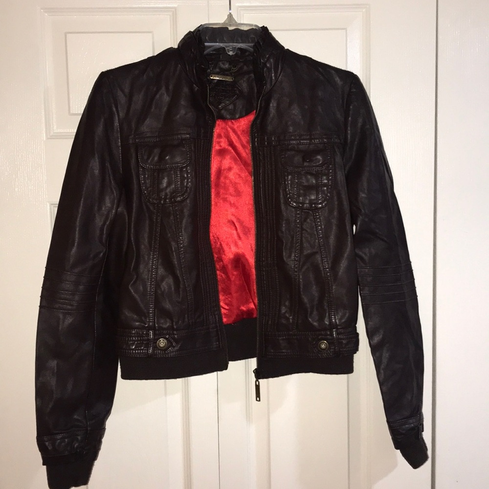 Dark chocolate leather jacket